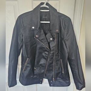 DYNAMITE Women's Faux Leather Moto Jacket